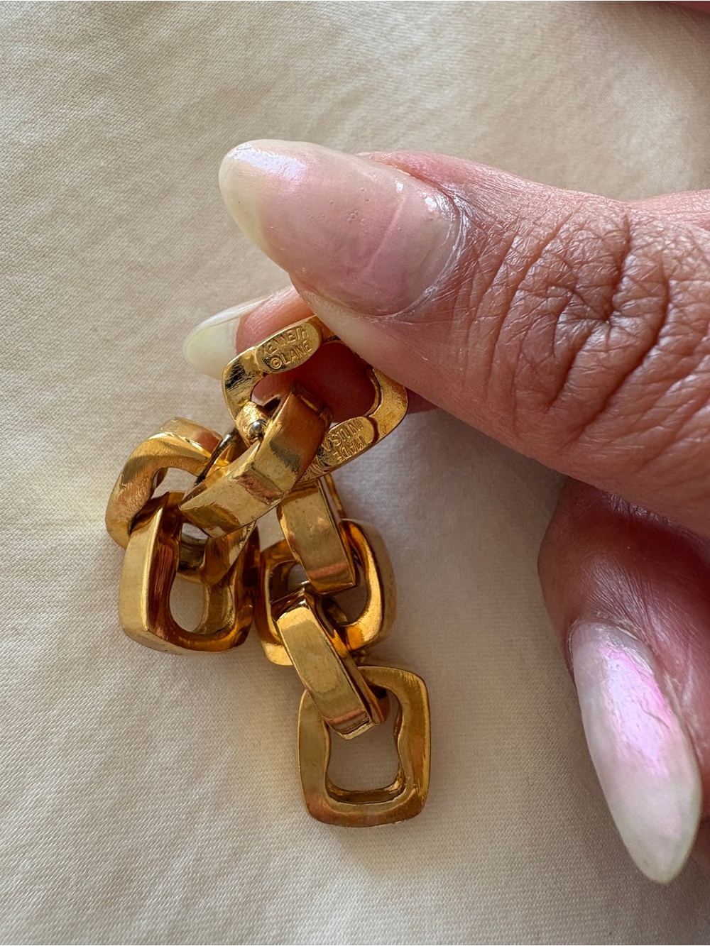 Kenneth Lane Square Link Earrings